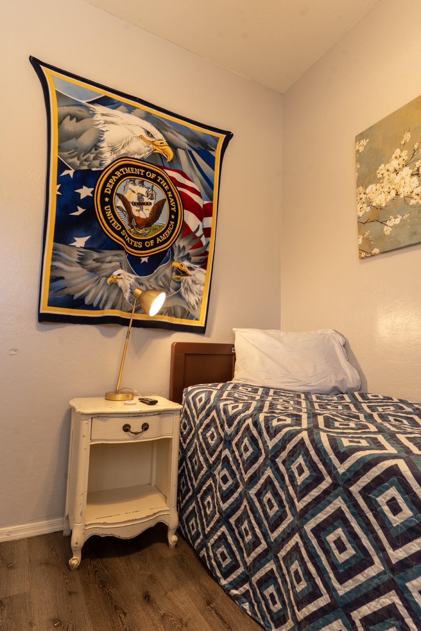 A cozy resident bedroom at Grace Hill Ranch